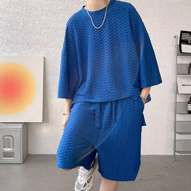 Áo Thun Tay Ngắn Dáng Rộng Chất Lụa Thời Trang Mùa Hè Cá Tính Cho Nam