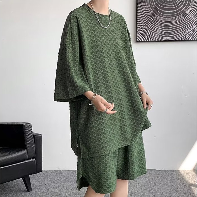 Áo Thun Tay Ngắn Dáng Rộng Chất Lụa Thời Trang Mùa Hè Cá Tính Cho Nam