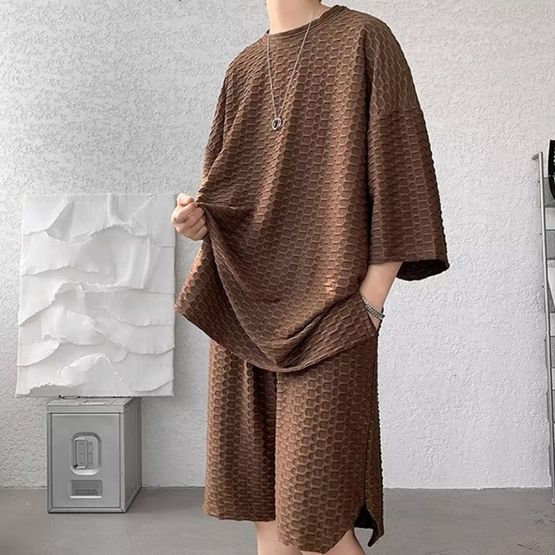 Áo Thun Tay Ngắn Dáng Rộng Chất Lụa Thời Trang Mùa Hè Cá Tính Cho Nam