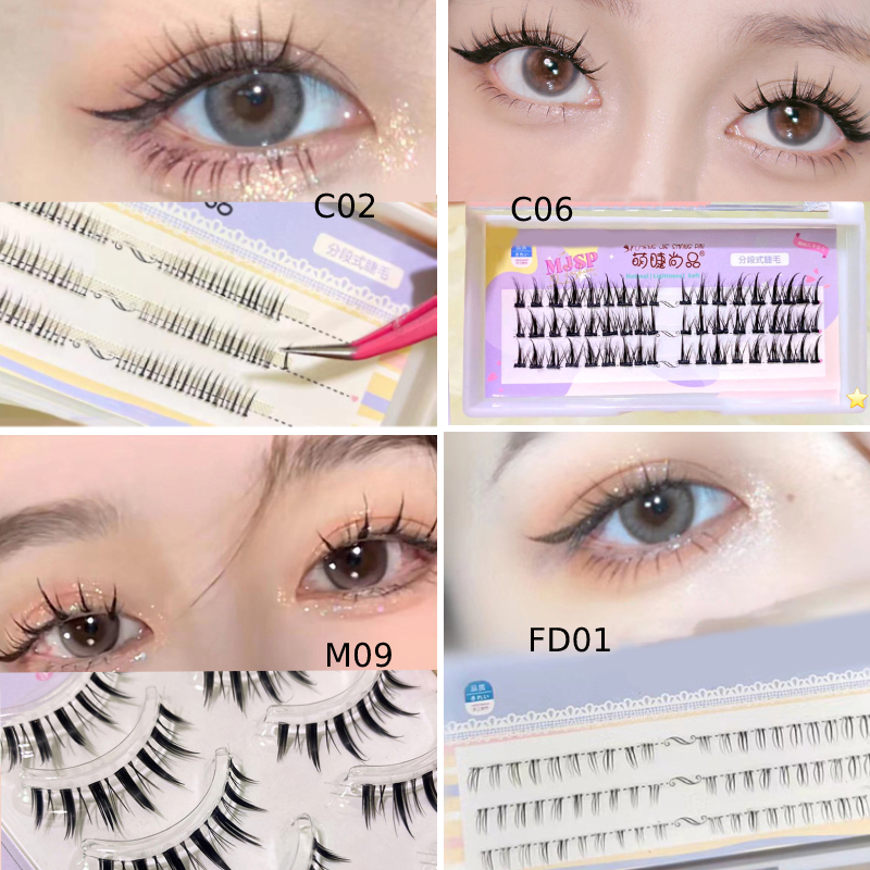 AIMEEORAN Hộp 5 Cặp Lông Mi Giả 3D Dài Và Dày Tự Nhiên