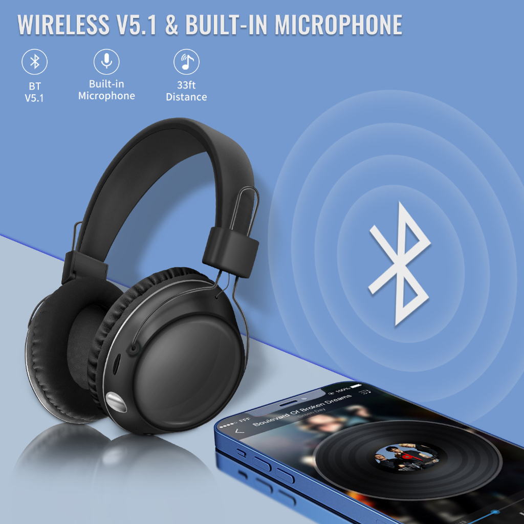 Tai nghe OKSJ B60 Bluetooth âm thanh nổi giảm ồn thoải mái chống thấm nước có mic thích hợp Gaming cho Android IOS PC