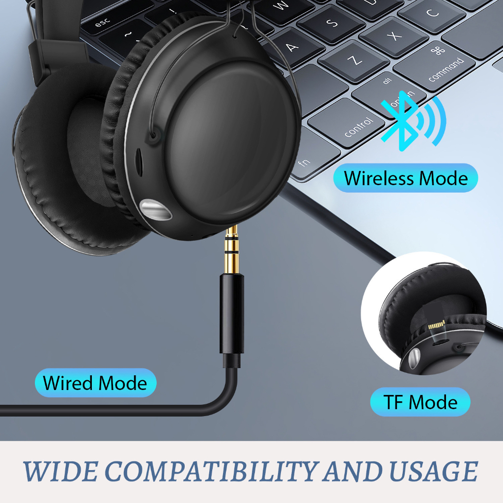Tai nghe OKSJ B60 Bluetooth âm thanh nổi giảm ồn thoải mái chống thấm nước có mic thích hợp Gaming cho Android IOS PC