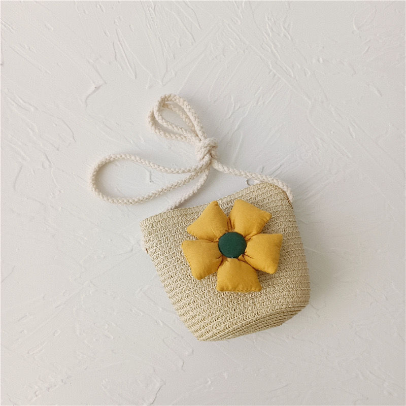 Túi Cói Mini Đính Ngọc Trai Dễ Thương Xinh Xắn Dành Cho Bé