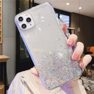 Ốp Điện Thoại Silicon TPU Mềm Trong Suốt Lấp Lánh Chống Sốc Thời Trang Cho iPhone X XR XS MAX 8 7 6S 6 Plus