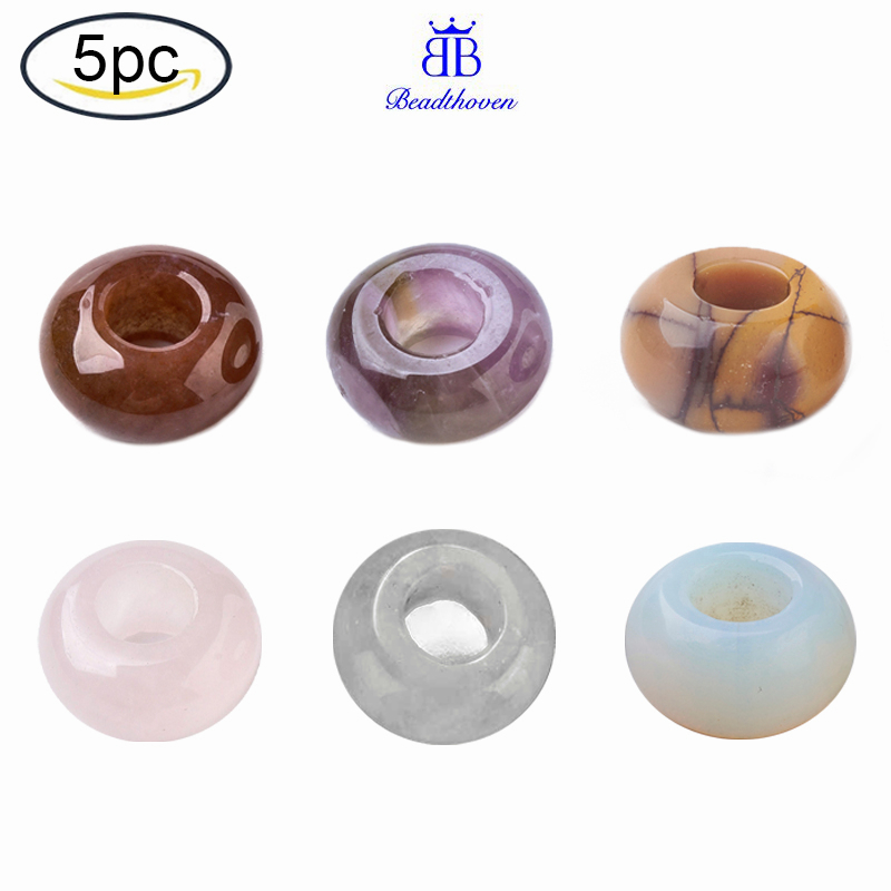 Bộ 5 HạT Xỏ Lỗ To KiểU ẤN Độ Châu Âu, KíCh ThướC 12x6mm: 5mm