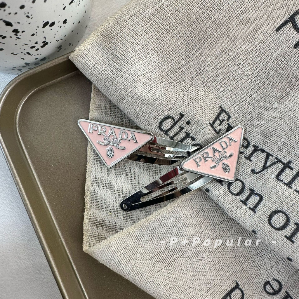 Kẹp Tóc Hình Tam Giác In Chữ Phong Cách Hàn Quốc Sang Trọng Cho Nữ