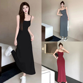 Đầm Dài Hai Dây Màu Sắc Thời Trang Cho Nữ