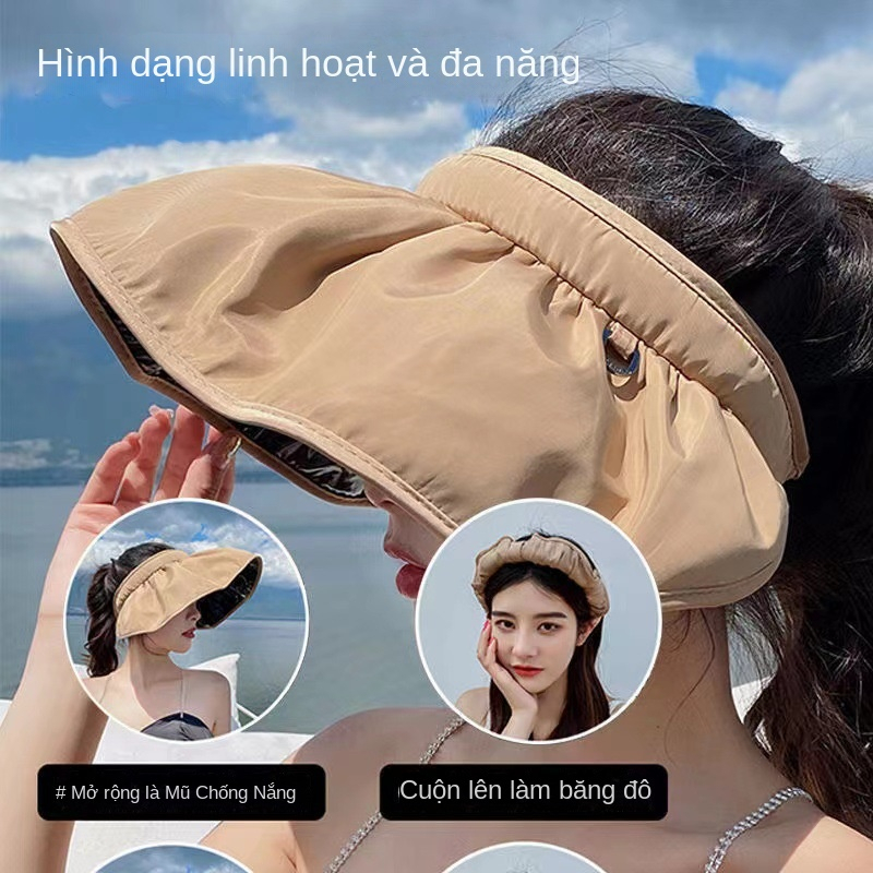 Mũ Che Nắng Vành Mũ Lớn Của Người Phụ Nữ Chống Tia Cực Tím Ngoài Trời Vào Mùa Hè Che Nắng Nó cũng có thể được cuộn thành sọt tóc để sử dụng TTQ071