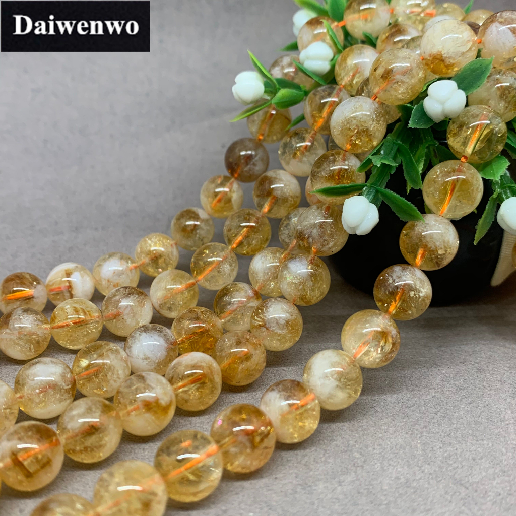 Chuỗi Hạt Đá Thạch Anh Tự Nhiên 6A 5A 6 / 8 / 10mm Tự Làm Vòng Đeo Tay