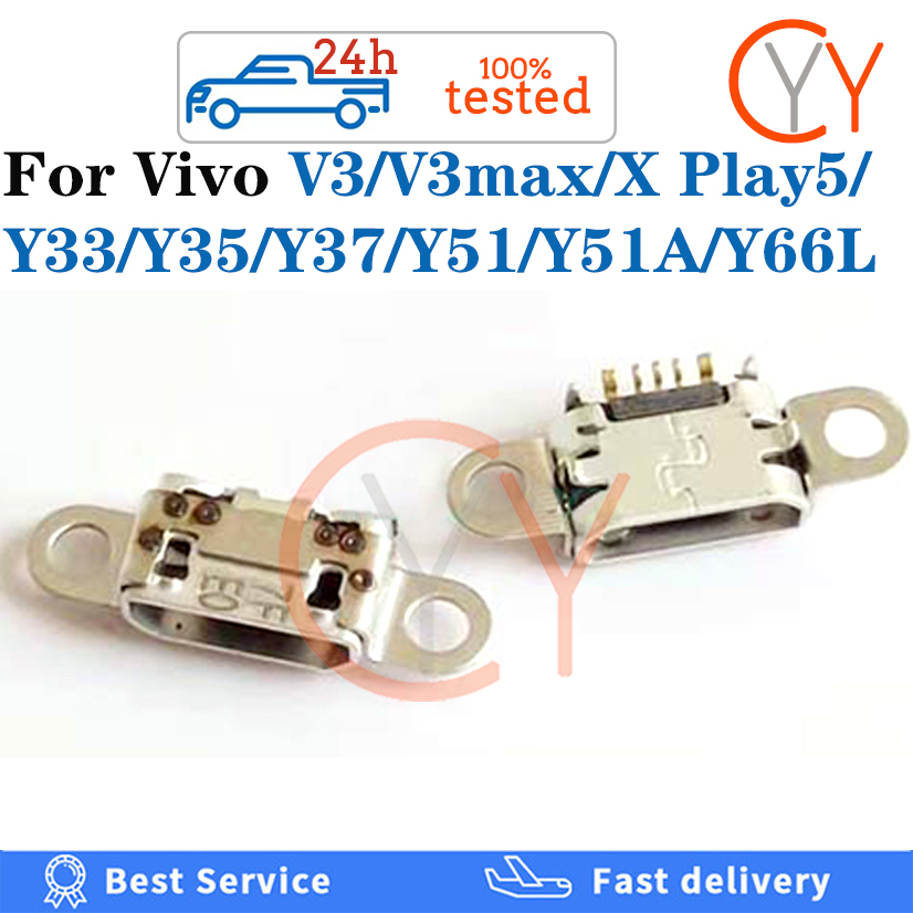 Set 10 / 50 Đầu Nối Cổng Sạc Micro USB Cho Vivo V3 V3max X Play5 Y33 Y35 Y37 Y51 Y51A Y66L