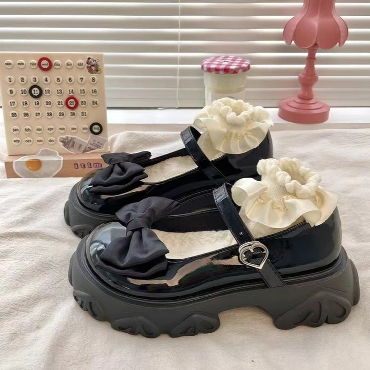 Giày Búp Bê Đính Nơ Phong Cách Lolita Nhật Bản