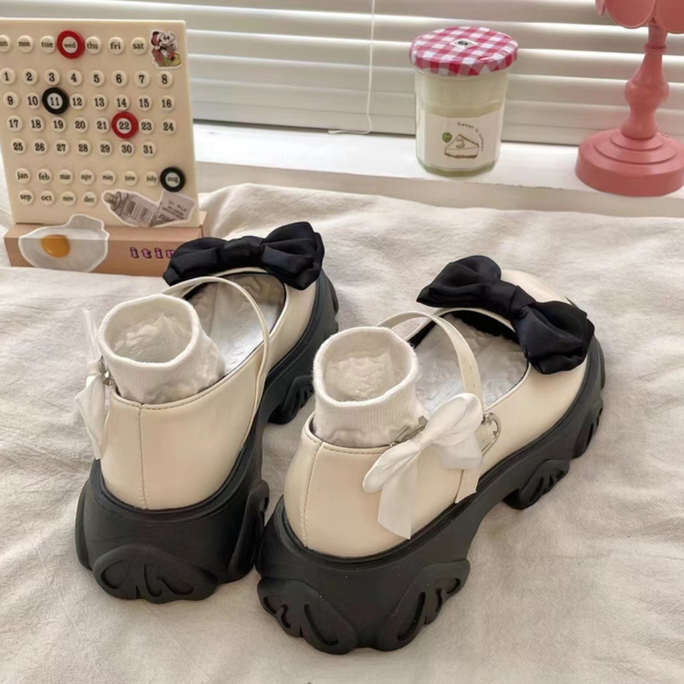 Giày Búp Bê Đính Nơ Phong Cách Lolita Nhật Bản