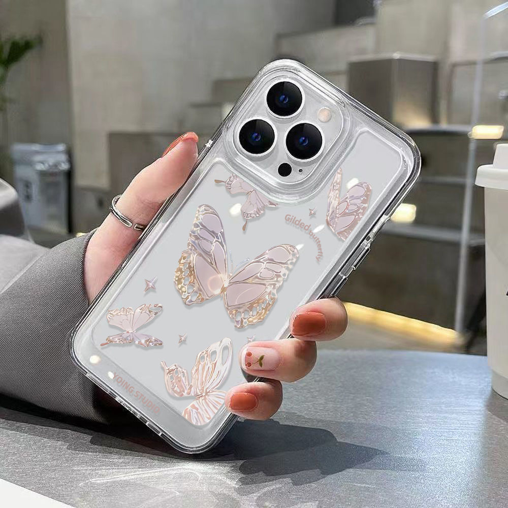 Ốp Điện Thoại Mềm Chống Sốc Họa Tiết Bướm Cho Samsung Galaxy S22 Ultra S21 Plus S20 FE S21 FE S10 Note 20 Ultra 10 Plus