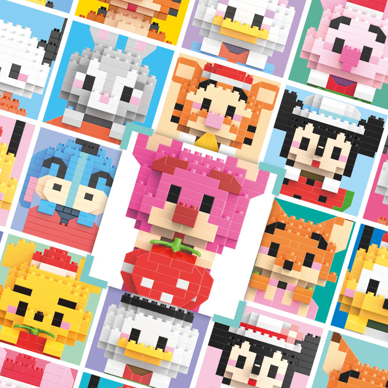 Bộ Đồ Chơi Lắp Ráp Hoạt Hình 3D Cho Bé Gái（Không hộp）