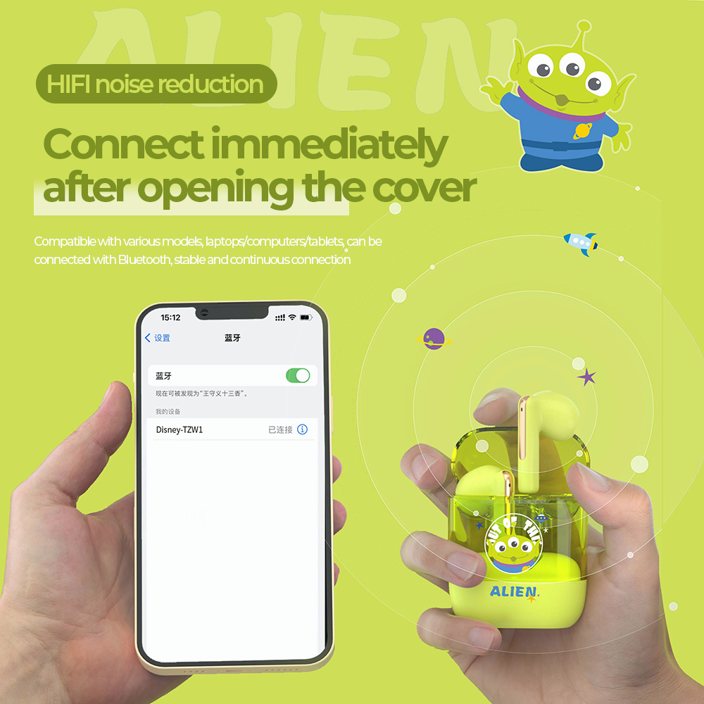 Tai Nghe Bluetooth Không Dây Disney TZW1 TWS Tích Hợp Mic