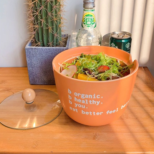 Bát Gốm Ăn Mì Có Nắp Phong Cách Nhật Bản