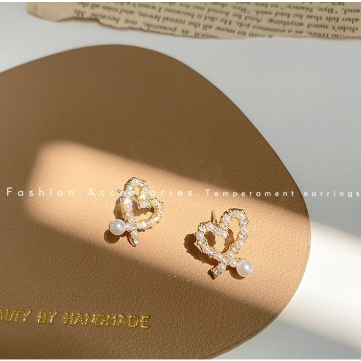 Khuyên Tai Hình Trái Tim Phong Cách Cổ Điển Thanh Lịch Cao Cấp