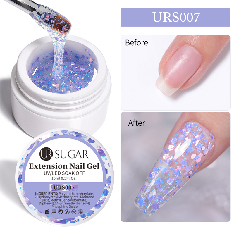 Bộ 2 Gel Nối Dài Móng Tay UV Mềm Trong Suốt Nhanh Chóng