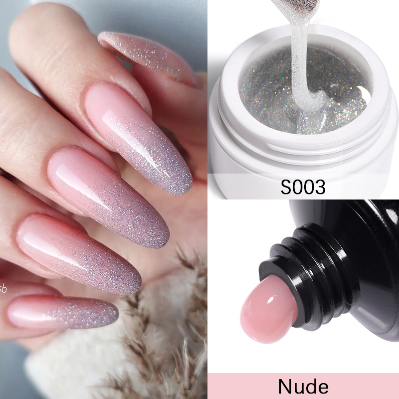 Bộ 2 Gel Nối Dài Móng Tay UV Mềm Trong Suốt Nhanh Chóng