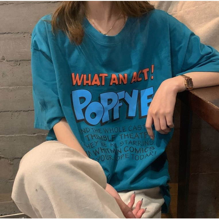 Áo Thun Tay Ngắn Dáng Rộng Dễ Thương Thời Trang Mùa Hè Phong Cách Hàn Quốc Cho Nữ