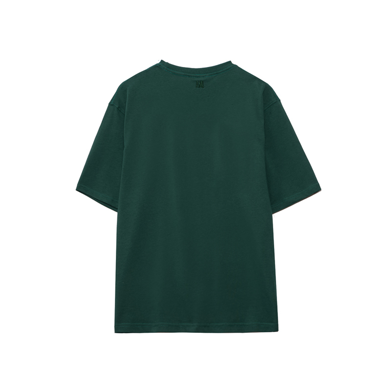 Áo Thun Cotton Ngắn Tay Thêu Họa Tiết Trái Tim Xinh Xắn 240g