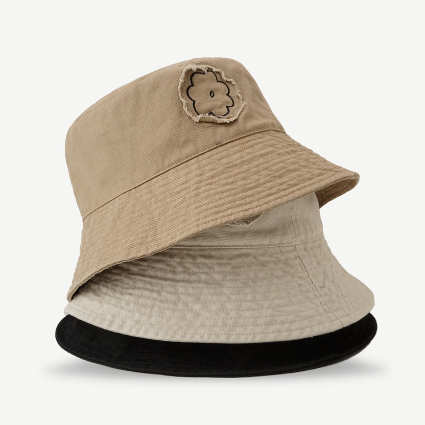 Nón Tai Bèo Họa Tiết Hoa Thêu Phong Cách Hàn Quốc Thời Trang Mùa Hè Cho Nam Và Nữ