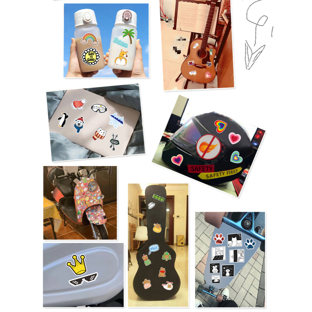 Bộ 50 Miếng Dán Trang Trí Xe Hơi Chống Thấm Nước Hình Game of ThRONES Độc Đáo DIY