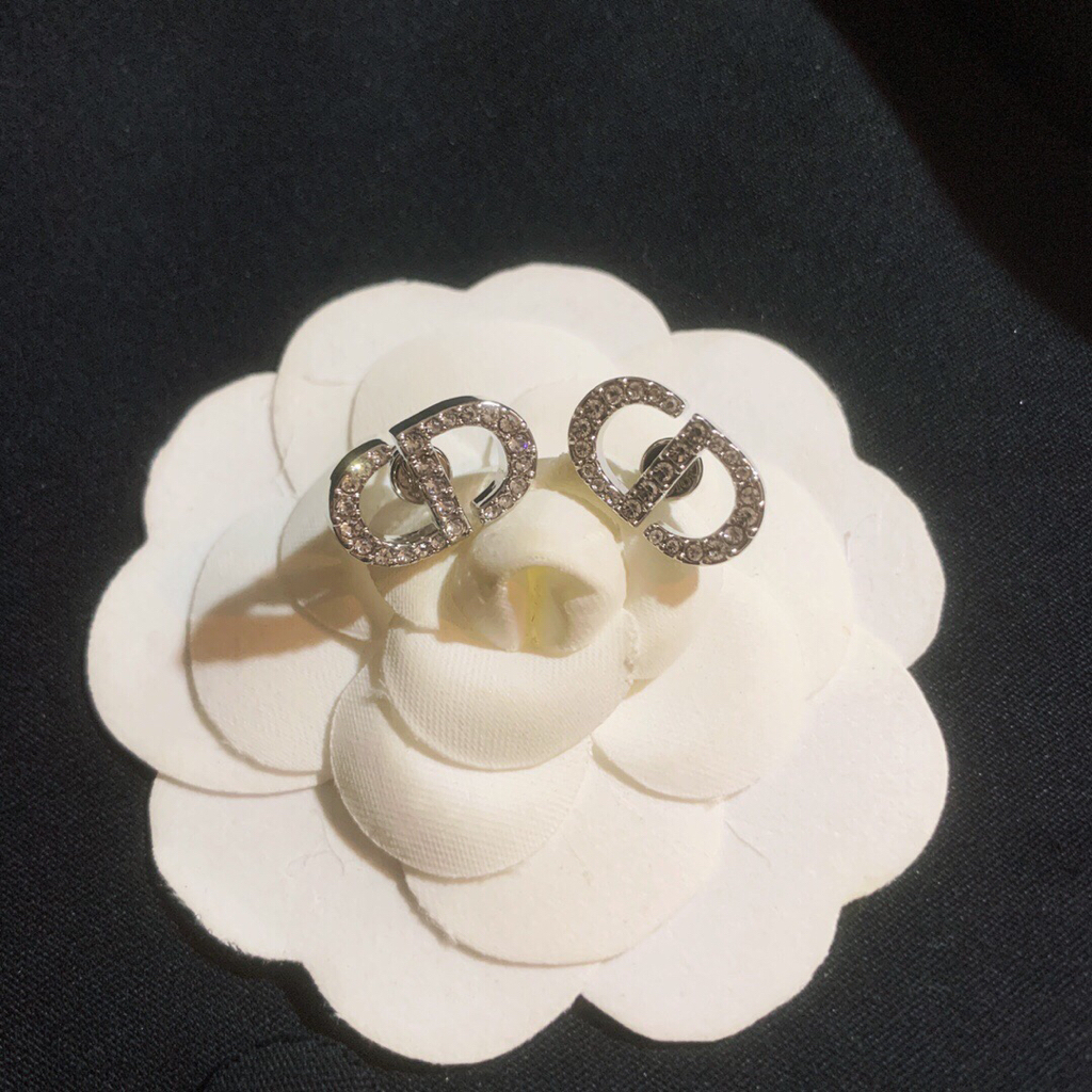 Bông Tai Mạ Vàng 18K Hình Chữ D Thời Trang