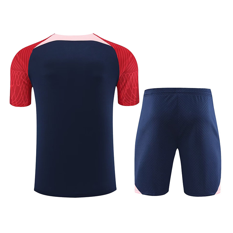 Bộ Quần Áo Đá Banh Tay Ngắn Màu Xanh Dương Size S-2XL 2023-24 Atletico Madrid
