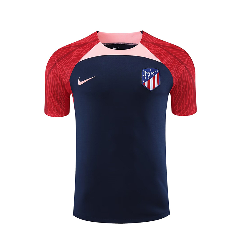 Bộ Quần Áo Đá Banh Tay Ngắn Màu Xanh Dương Size S-2XL 2023-24 Atletico Madrid