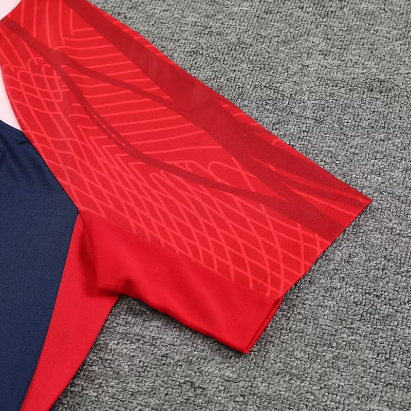 Bộ Quần Áo Đá Banh Tay Ngắn Màu Xanh Dương Size S-2XL 2023-24 Atletico Madrid