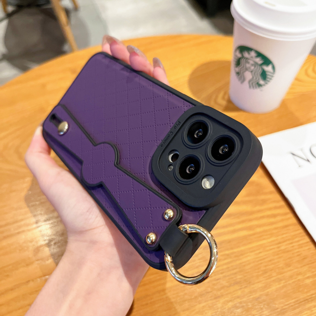 Ốp Điện Thoại Đính Kim Cương Kèm Dây Đeo Cho iPhone 11 12 13 14 pro max xs max
