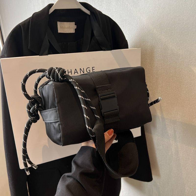 Túi Đeo Chéo Vai Màu Cam Trơn Phong Cách Thể Thao Thời Trang Hàn Quốc Cho Cặp Đôi