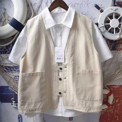 Áo Ba Lỗ Cổ Chữ v Màu Trơn Thời Trang Trẻ Trung Cho Nam Màu Sắc