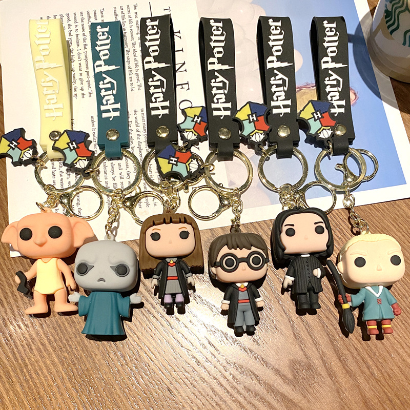 Móc Khóa Xe Hơi Hình Búp Bê Ron Hermione Voldemort Gollum Dễ Thương