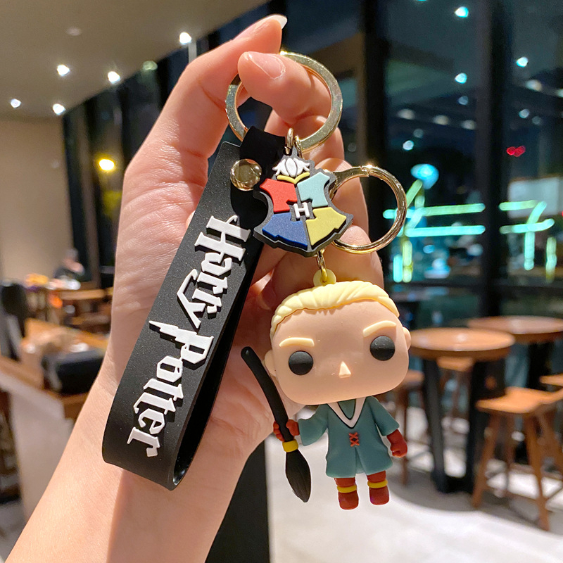 Móc Khóa Xe Hơi Hình Búp Bê Ron Hermione Voldemort Gollum Dễ Thương