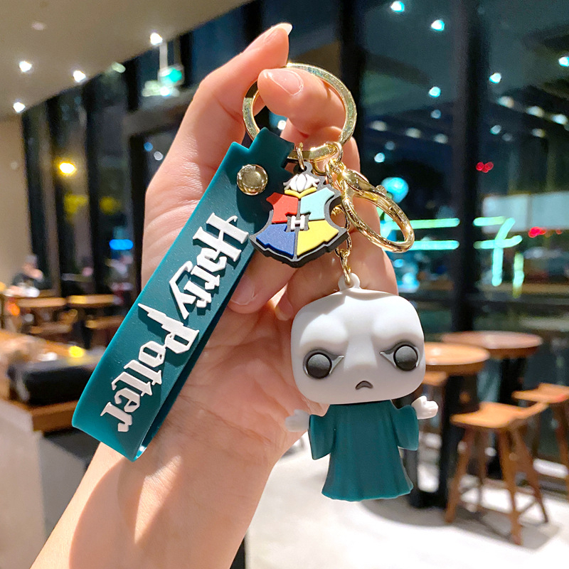 Móc Khóa Xe Hơi Hình Búp Bê Ron Hermione Voldemort Gollum Dễ Thương