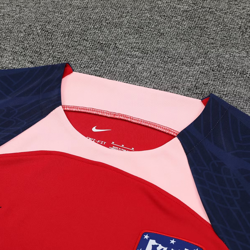 Bộ Đồ Đá Banh Tay Ngắn Màu Đỏ Size S-2XL 2023-24 Atletico Madrid