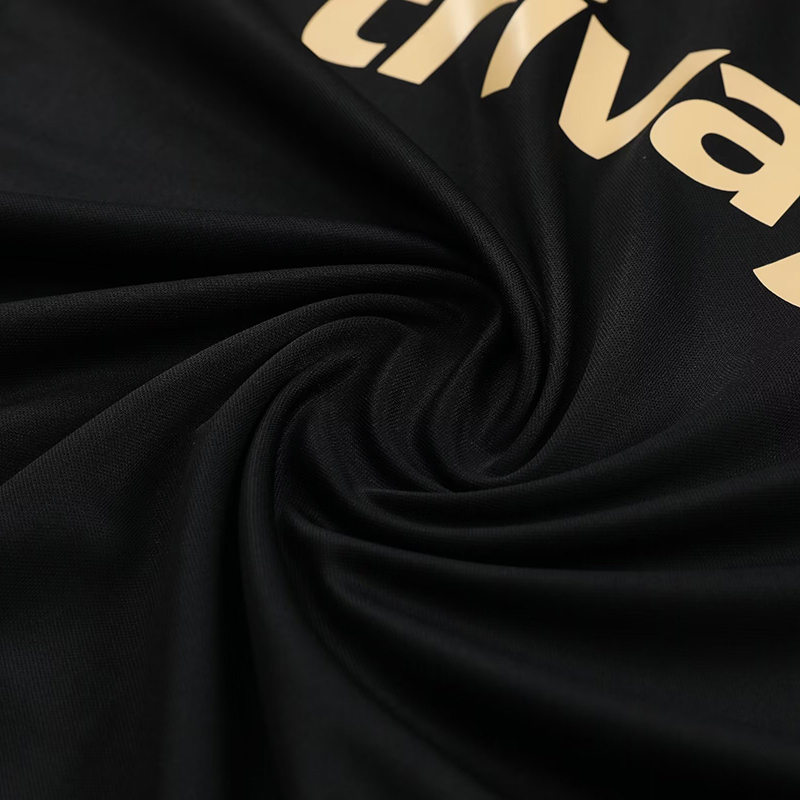 Bộ Quần Áo Đá Banh Tay Ngắn Màu Đen Size S-2XL 2023-24