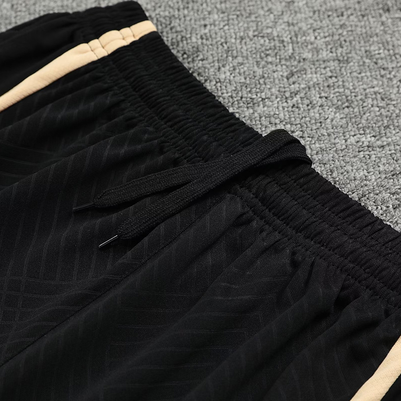 Bộ Quần Áo Đá Banh Tay Ngắn Màu Đen Size S-2XL 2023-24