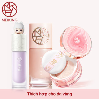 Set kem nền dạng lỏng + phấn phủ dạng bột MEIKING cao cấp chuyên dụng