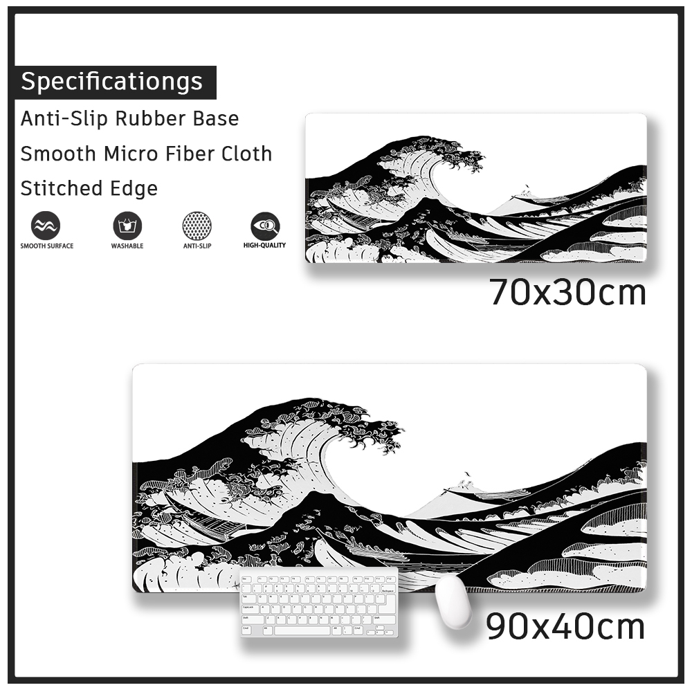 Tấm Lót Chuột Và Bàn Phím Cỡ Lớn Bằng Cao Su Tự Nhiên Dày Dặn Hình One Piece 02