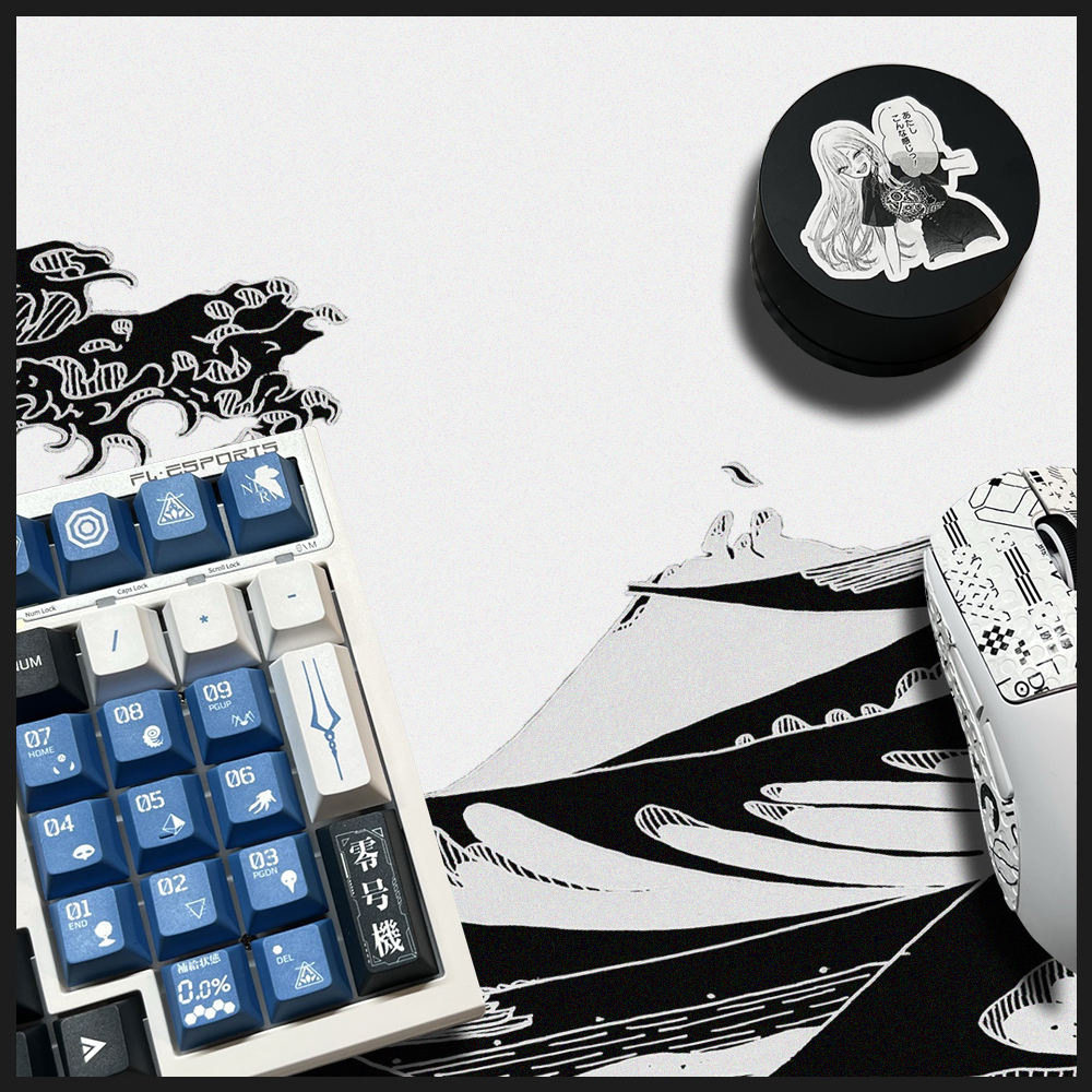 Tấm Lót Chuột Và Bàn Phím Cỡ Lớn Bằng Cao Su Tự Nhiên Dày Dặn Hình One Piece 02