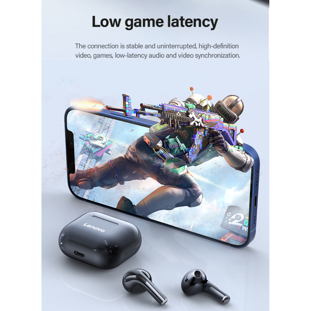 Tai Nghe Không Dây Bluetooth 5.0 Giảm Tiếng Ồn 230mAH Lenovo LP40 TWS