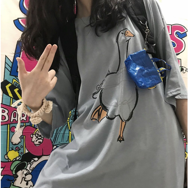 Áo Thun Nữ Tay Ngắn Dáng Rộng Phong Cách Hàn Quốc Dễ Thương