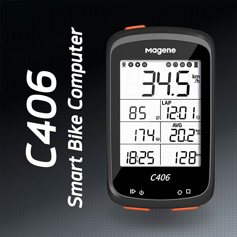 Đồng Hồ Đo Nhịp Tim GPS Magene C406 Không Dây Cho Xe Đạp Leo Núi