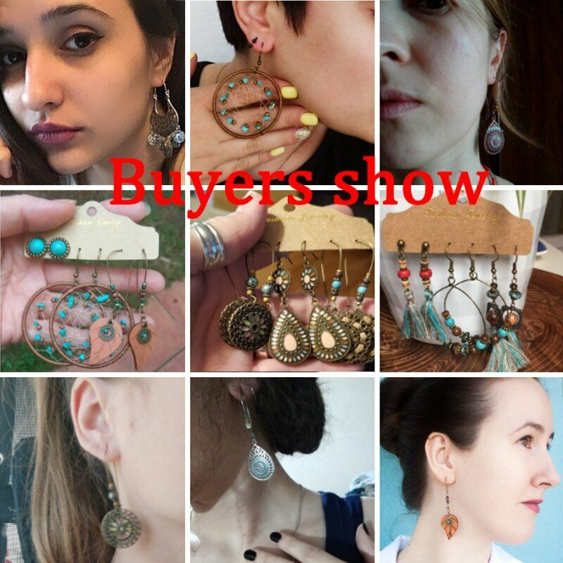 Bông Tai 3 Tầng Phối Tua Rua Phong Cách Bohemian Dễ Thương Chất Lượng Cao