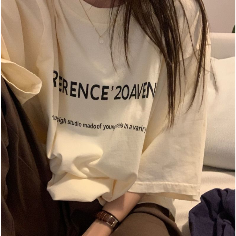 Áo Thun Tay Ngắn Dáng Rộng Phong Cách Harajuku Hàn Quốc Thời Trang Mùa Hè Cho Nữ