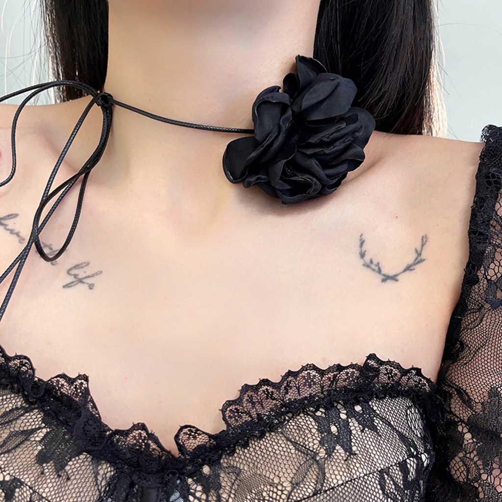 Vòng Cổ Choker Họa Tiết Hoa Thời Trang Cho Nữ