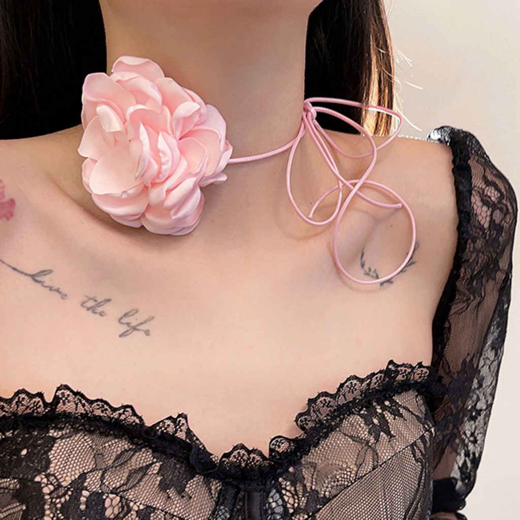Vòng Cổ Choker Họa Tiết Hoa Thời Trang Cho Nữ